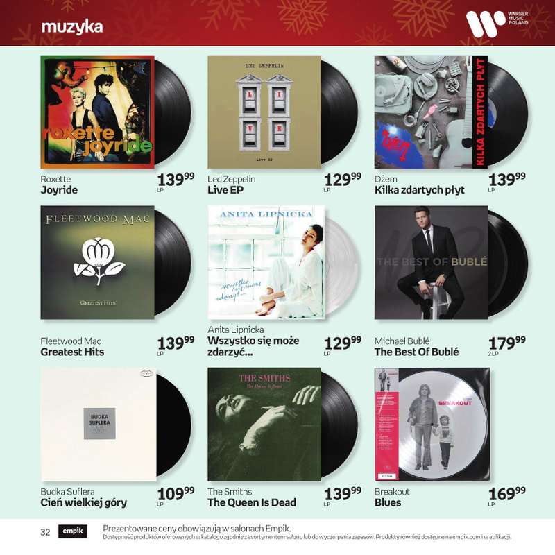 Prezenty - gazetka promocyjna Empik I Katalog: Muzyka od niedzieli 30.11 do środy 24.12 - strona 32
