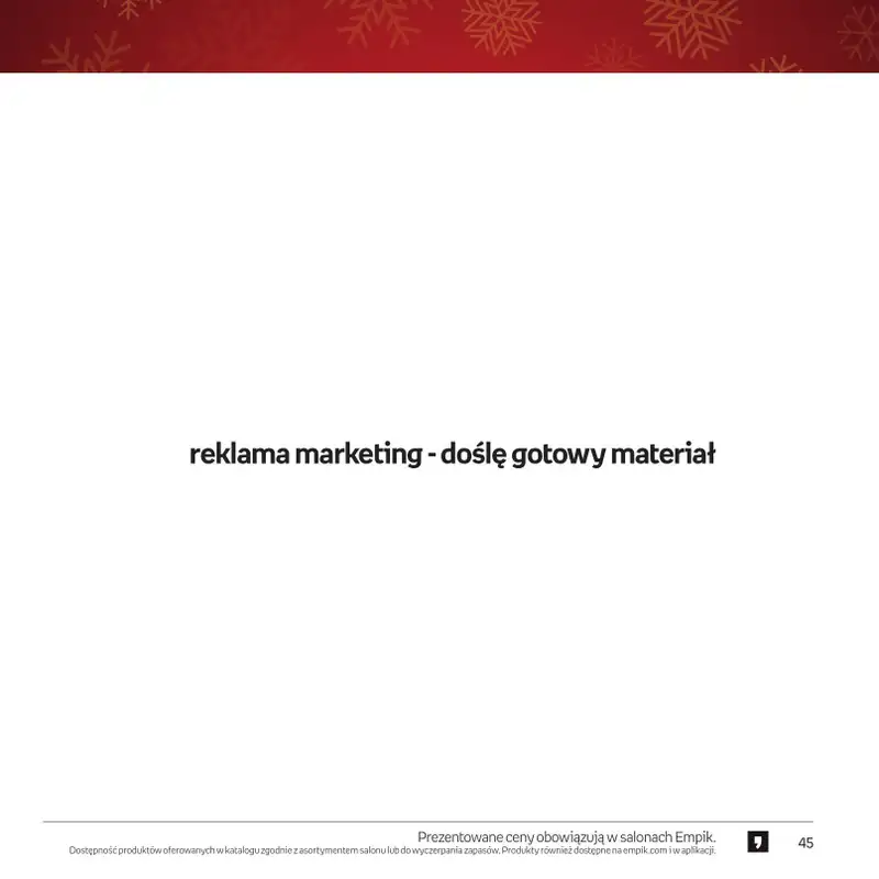 Prezenty - gazetka promocyjna Empik I Katalog: Muzyka od niedzieli 30.11 do środy 24.12 - strona 45