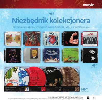 Prezenty - gazetka promocyjna Empik I Katalog: Muzyka od niedzieli 30.11 do środy 24.12 - strona 33