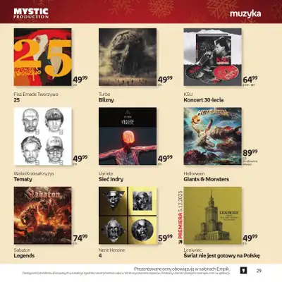 Prezenty - gazetka promocyjna Empik I Katalog: Muzyka od niedzieli 30.11 do środy 24.12 - strona 29