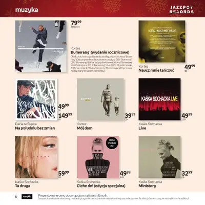 Prezenty - gazetka promocyjna Empik I Katalog: Muzyka od niedzieli 30.11 do środy 24.12 - strona 8