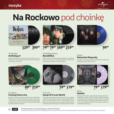 Prezenty - gazetka promocyjna Empik I Katalog: Muzyka od niedzieli 30.11 do środy 24.12 - strona 30