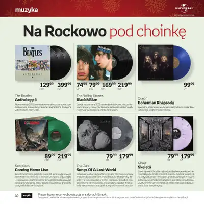 Prezenty - gazetka promocyjna Empik I Katalog: Muzyka od niedzieli 30.11 do środy 24.12 - strona 30