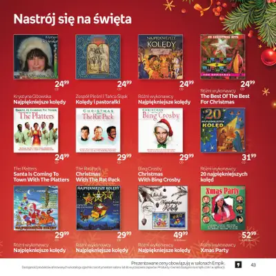 Prezenty - gazetka promocyjna Empik I Katalog: Muzyka od niedzieli 30.11 do środy 24.12 - strona 43