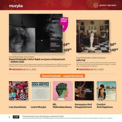 Prezenty - gazetka promocyjna Empik I Katalog: Muzyka od niedzieli 30.11 do środy 24.12 - strona 6