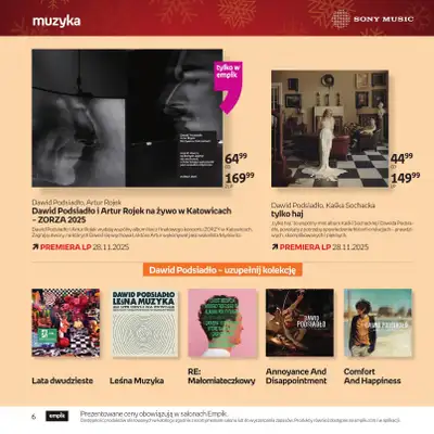 Prezenty - gazetka promocyjna Empik I Katalog: Muzyka od niedzieli 30.11 do środy 24.12 - strona 6
