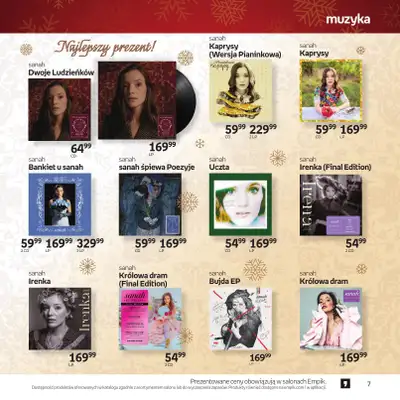 Prezenty - gazetka promocyjna Empik I Katalog: Muzyka od niedzieli 30.11 do środy 24.12 - strona 7