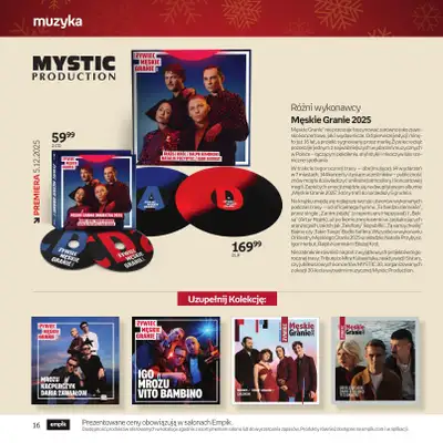 Prezenty - gazetka promocyjna Empik I Katalog: Muzyka od niedzieli 30.11 do środy 24.12 - strona 16