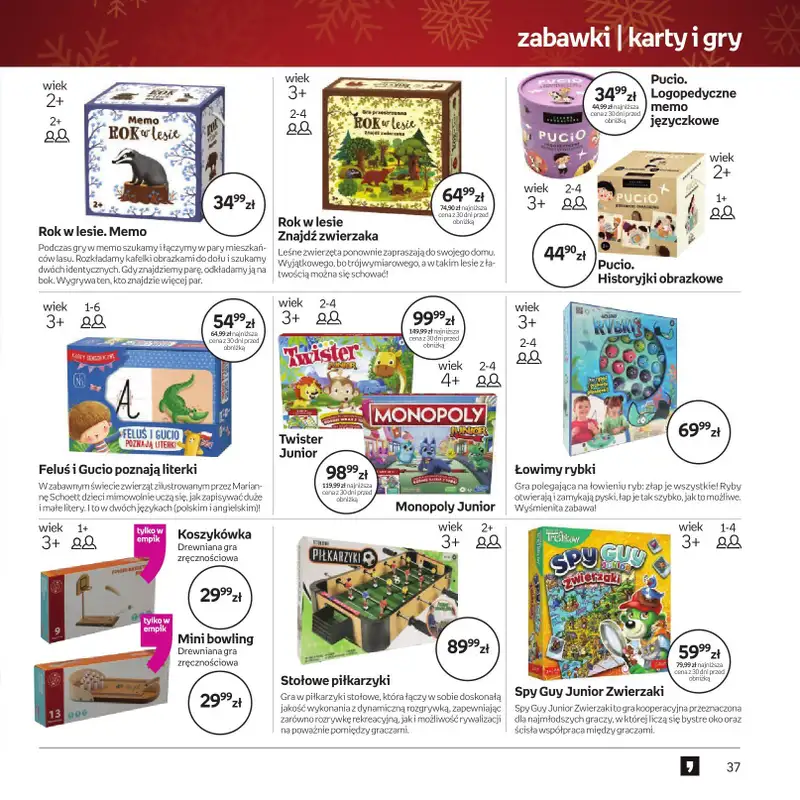 Prezenty - gazetka promocyjna Empik I Katalog: Zabawki od soboty 29.11 do wtorku 09.12 - strona 37