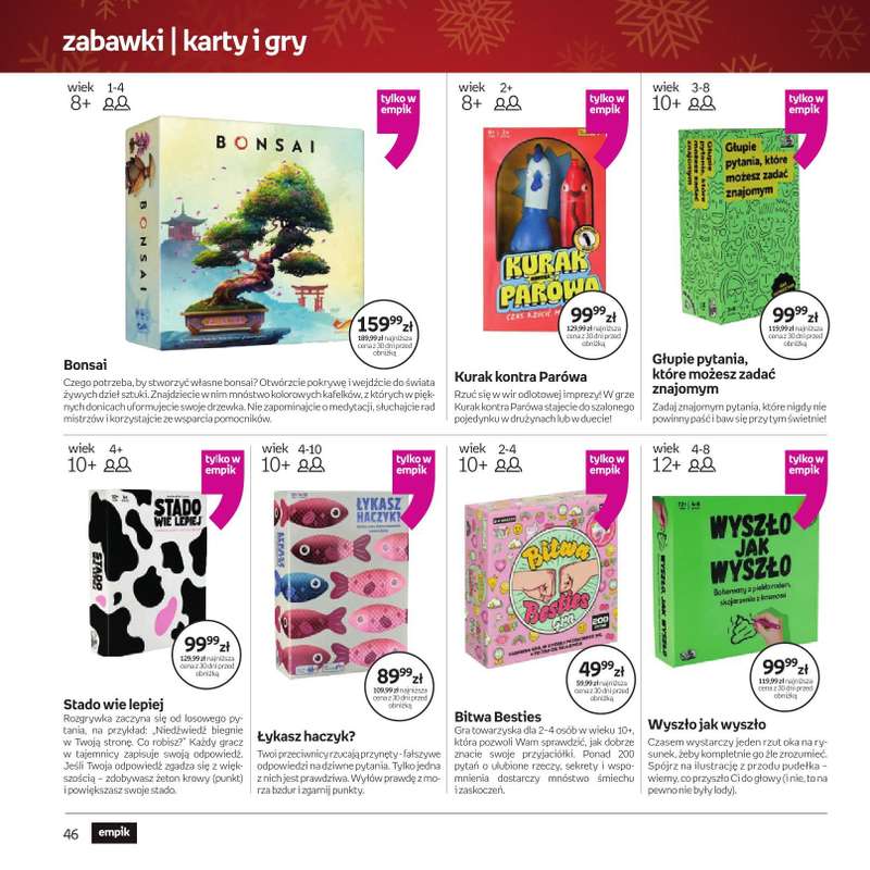 Prezenty - gazetka promocyjna Empik I Katalog: Zabawki od soboty 29.11 do wtorku 09.12 - strona 46