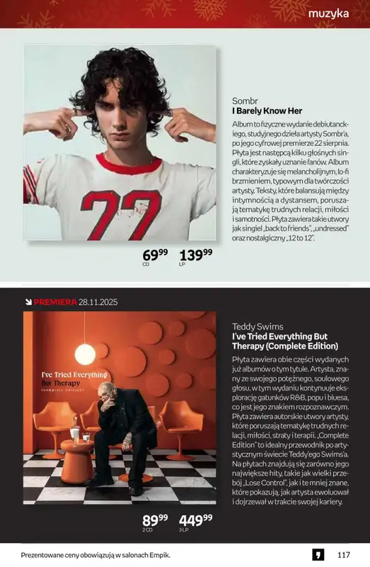 Prezenty - gazetka promocyjna Empik I Tom kultury: muzyka od piątku 28.11 do wtorku 09.12 - strona 5