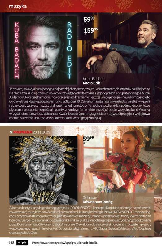 Prezenty - gazetka promocyjna Empik I Tom kultury: muzyka od piątku 28.11 do wtorku 09.12 - strona 6