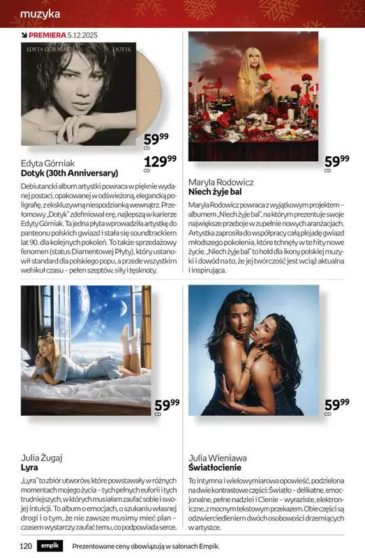 Prezenty - gazetka promocyjna Empik I Tom kultury: muzyka od piątku 28.11 do wtorku 09.12 - strona 8