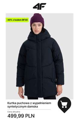 Kurtka puchowa z wypełnieniem syntetycznym damska