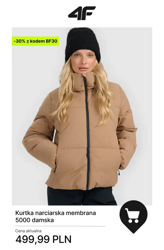 4F - gazetka promocyjna Kurtki zimowe – złap okazje na Black Friday! od piątku 28.11 do poniedziałku 01.12 - strona 8