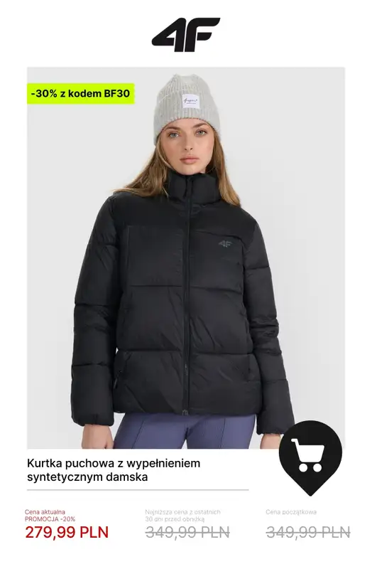 4F - gazetka promocyjna Kurtki zimowe – złap okazje na Black Friday! od piątku 28.11 do poniedziałku 01.12 - strona 2