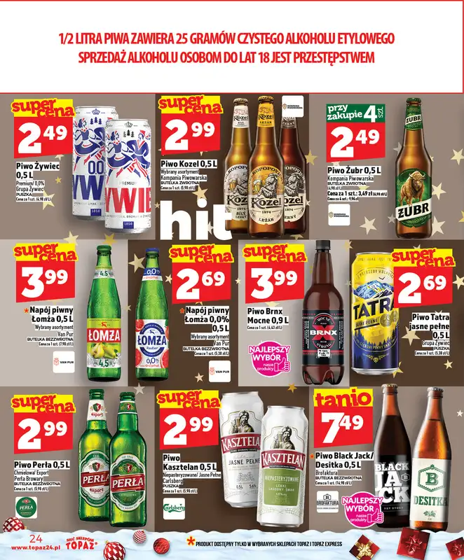 TOPAZ - gazetka promocyjna Gazetka od czwartku 04.12 do środy 10.12 - strona 24