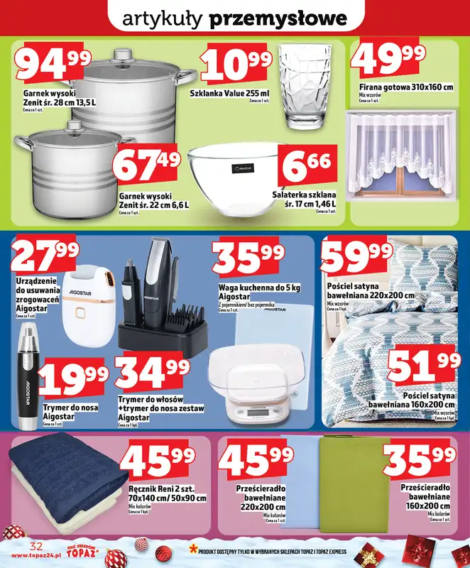 TOPAZ - gazetka promocyjna Gazetka od czwartku 04.12 do środy 10.12 - strona 32