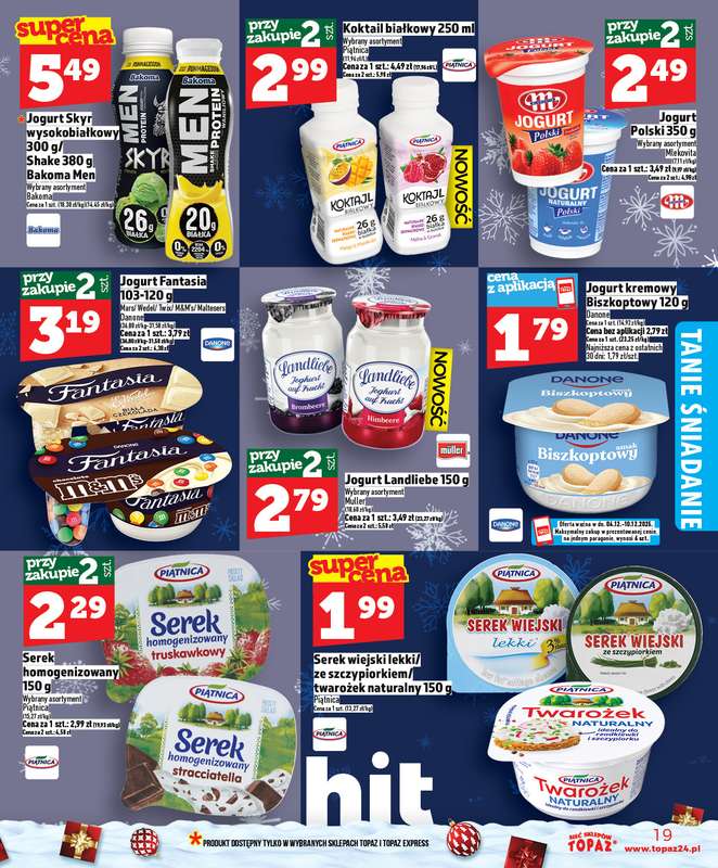 TOPAZ - gazetka promocyjna Gazetka od czwartku 04.12 do środy 10.12 - strona 19