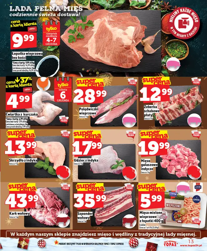 TOPAZ - gazetka promocyjna Gazetka od czwartku 04.12 do środy 10.12 - strona 13