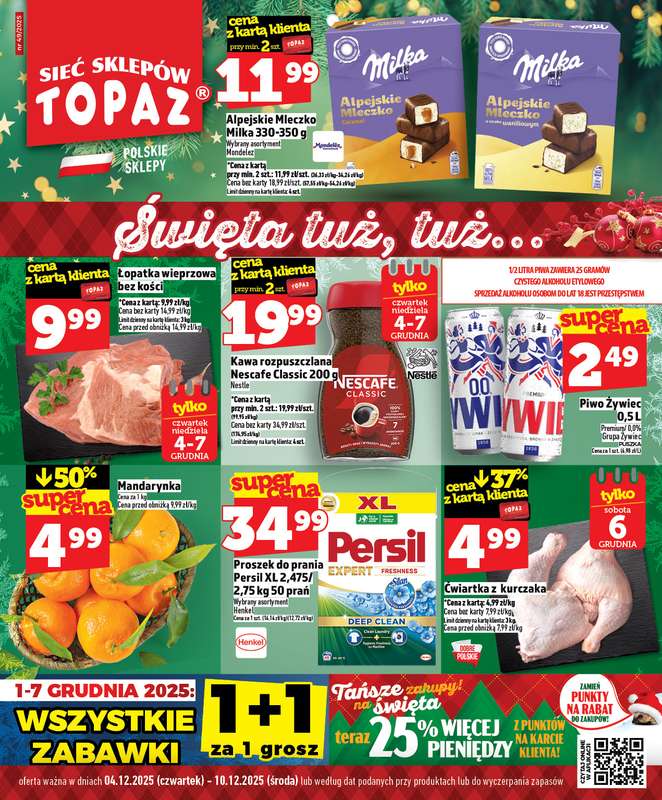 TOPAZ - gazetka promocyjna Gazetka od czwartku 04.12 do środy 10.12