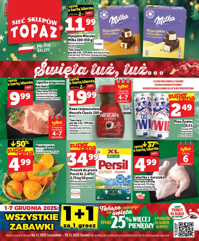 TOPAZ - gazetka promocyjna Gazetka od czwartku 04.12 do środy 10.12