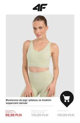 Biustonosz do jogi i pilatesu ze średnim wsparciem damski