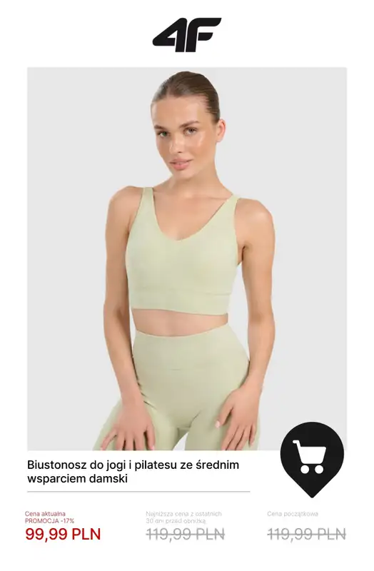 4F - gazetka promocyjna Ubrania do jogi i pilatesu dla niej – od 39,99 zł od soboty 29.11  - strona 5