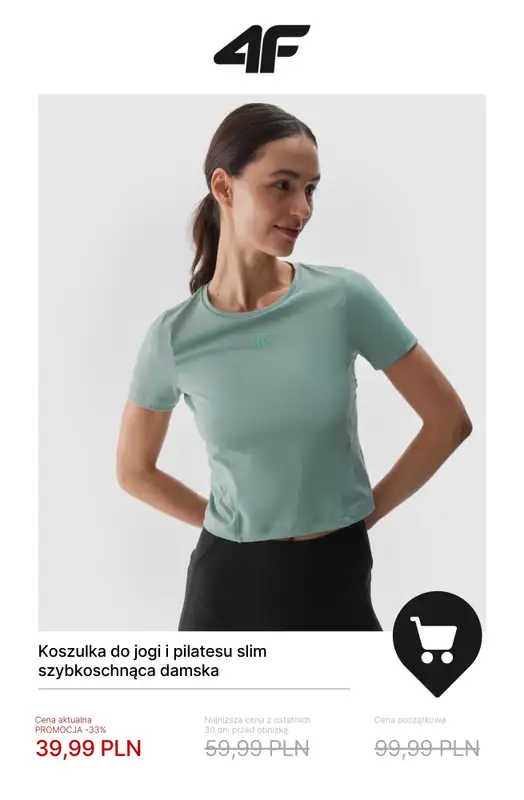 4F - gazetka promocyjna Ubrania do jogi i pilatesu dla niej – od 39,99 zł od soboty 29.11  - strona 4