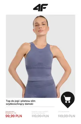 4F - gazetka promocyjna Ubrania do jogi i pilatesu dla niej – od 39,99 zł od soboty 29.11  - strona 12