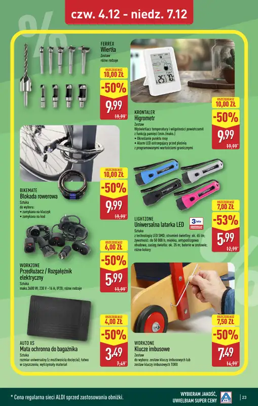 Aldi - gazetka promocyjna JĘDRZEJÓW: WIELKIE OTWARCIE już w czwartek: 04.12! od czwartku 04.12 do niedzieli 07.12 - strona 23