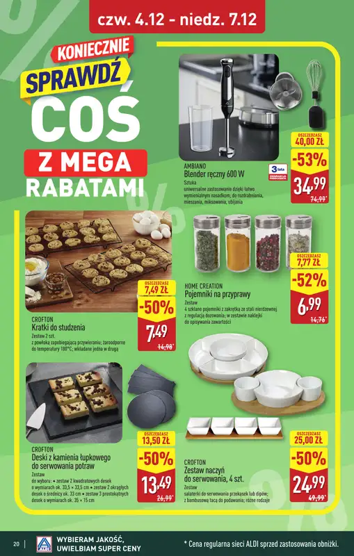 Aldi - gazetka promocyjna JĘDRZEJÓW: WIELKIE OTWARCIE już w czwartek: 04.12! od czwartku 04.12 do niedzieli 07.12 - strona 20
