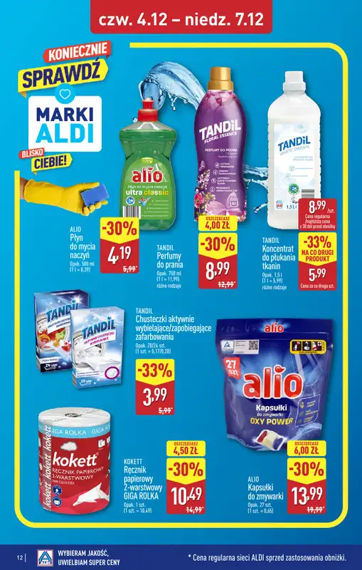 Aldi - gazetka promocyjna JĘDRZEJÓW: WIELKIE OTWARCIE już w czwartek: 04.12! od czwartku 04.12 do niedzieli 07.12 - strona 12