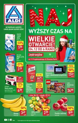 Aldi - gazetka promocyjna JĘDRZEJÓW: WIELKIE OTWARCIE już w czwartek: 04.12! od czwartku 04.12 do niedzieli 07.12