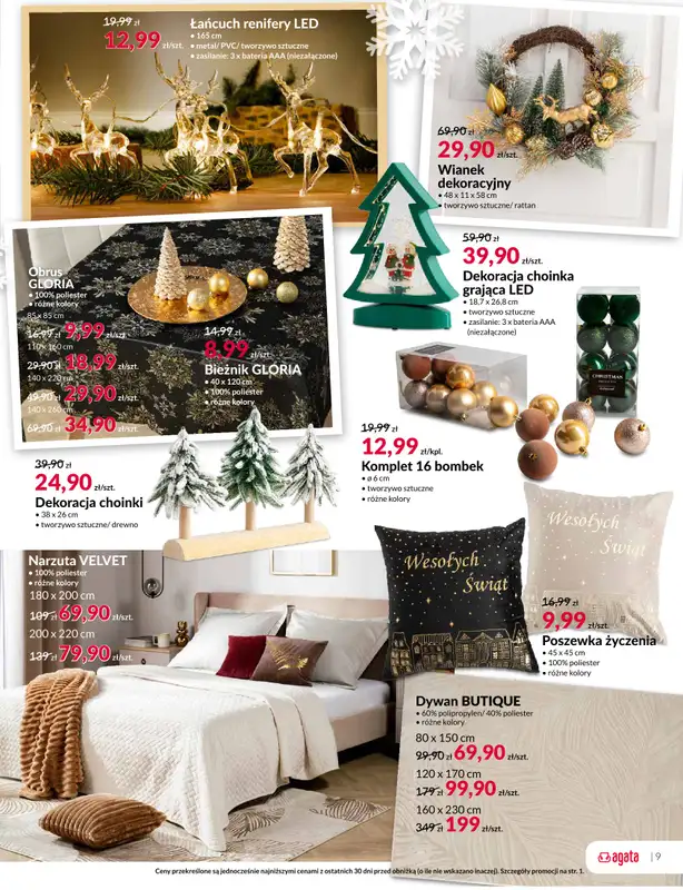 Salony Agata - gazetka promocyjna Gazetka od poniedziałku 01.12 do niedzieli 21.12 - strona 9