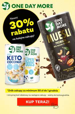 One Day More - gazetka promocyjna Rabaty na kolejne zakupy od piątku 28.11 do niedzieli 30.11