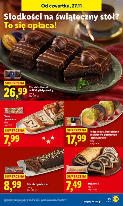 Lidl - gazetka promocyjna Oferta od czwartku od czwartku 27.11 do soboty 29.11 - strona 43