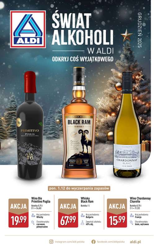Aldi - gazetka promocyjna Świat alkoholi w Aldi od poniedziałku 01.12 do soboty 03.01