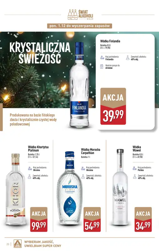 Aldi - gazetka promocyjna Świat alkoholi w Aldi od poniedziałku 01.12 do soboty 03.01 - strona 20