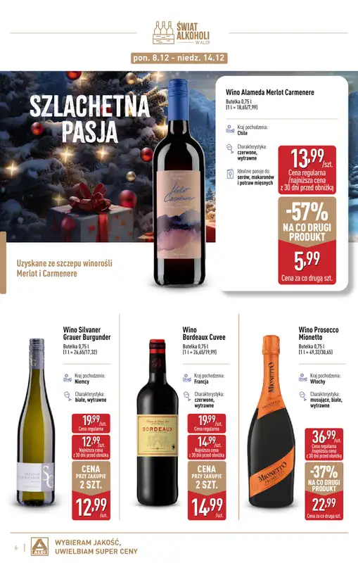 Aldi - gazetka promocyjna Świat alkoholi w Aldi od poniedziałku 01.12 do soboty 03.01 - strona 6