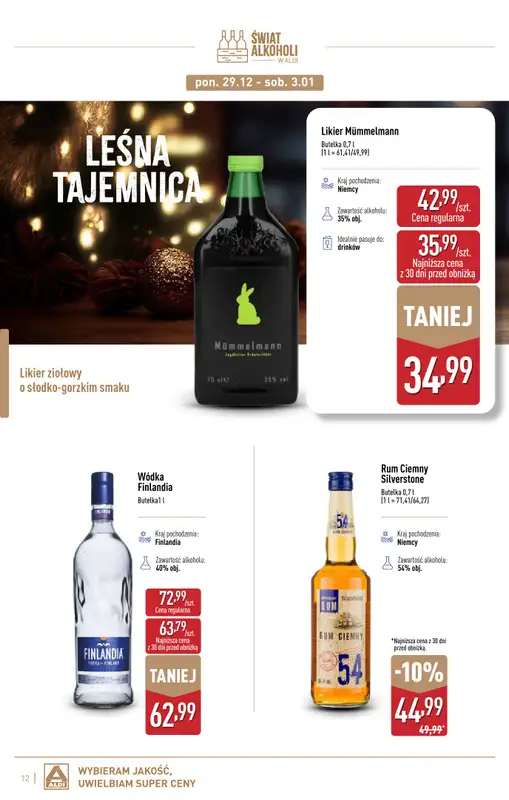 Aldi - gazetka promocyjna Świat alkoholi w Aldi od poniedziałku 01.12 do soboty 03.01 - strona 12
