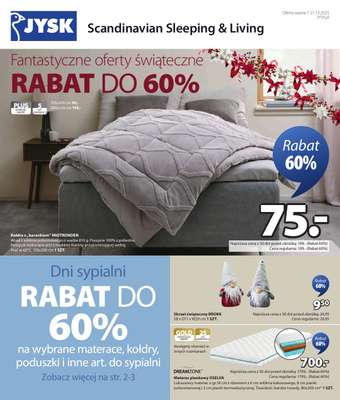 Jysk - gazetka promocyjna Fantastyczne oferty świąteczne, Rabat do 60% od poniedziałku 01.12 do niedzieli 21.12