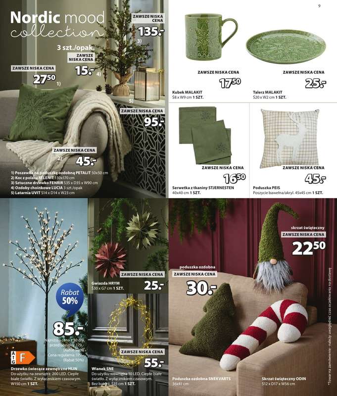 Jysk - gazetka promocyjna Fantastyczne oferty świąteczne, Rabat do 60% od poniedziałku 01.12 do niedzieli 21.12 - strona 9