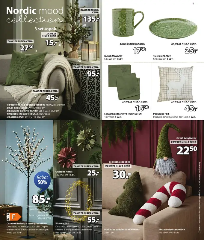 Jysk - gazetka promocyjna Fantastyczne oferty świąteczne, Rabat do 60% od poniedziałku 01.12 do niedzieli 21.12 - strona 9