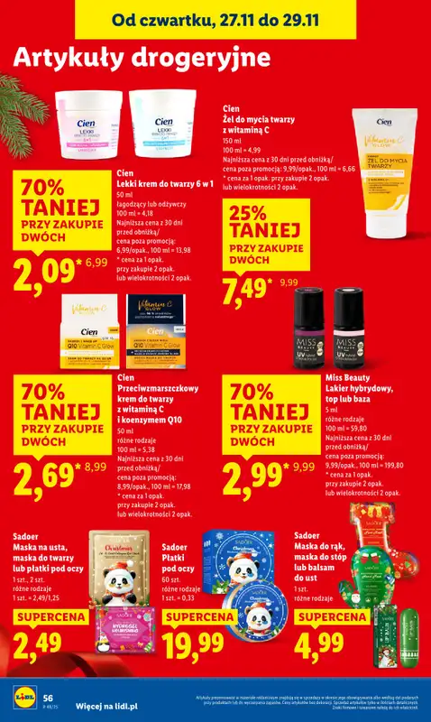 Lidl - gazetka promocyjna Oferta od czwartku od czwartku 27.11 do soboty 29.11 - strona 56