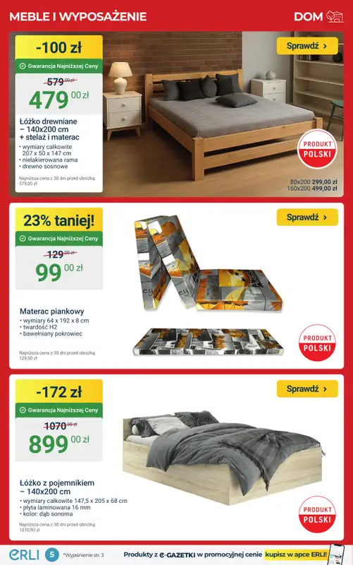 Erli - gazetka promocyjna Świąteczne Rabaty – Niezbędny sprzęt i meble do domu! od poniedziałku 01.12 do niedzieli 07.12 - strona 5