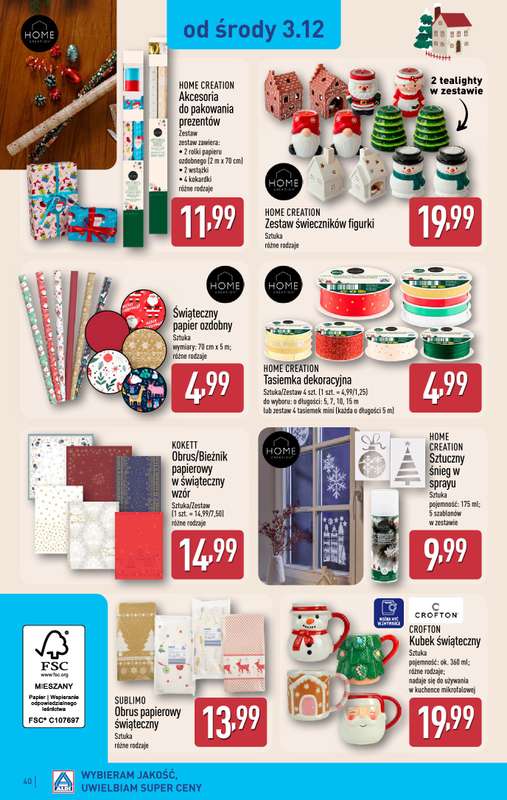 Aldi - gazetka promocyjna Pełny katalog! od poniedziałku 01.12 do niedzieli 07.12 - strona 40