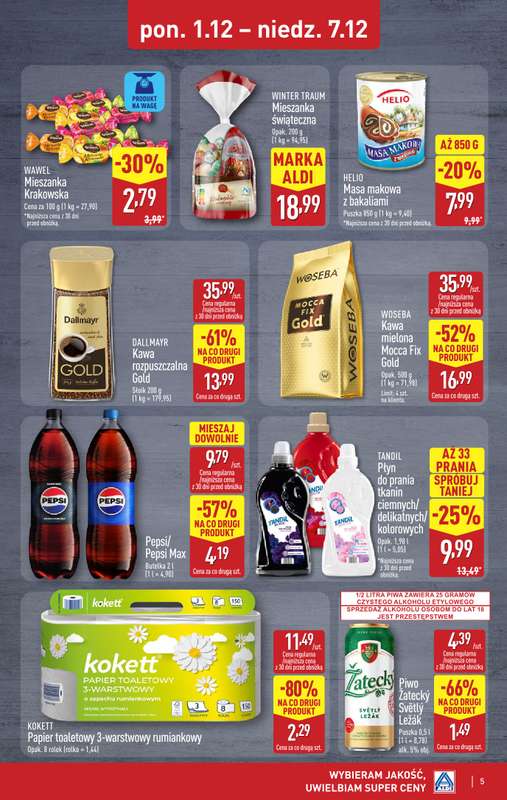 Aldi - gazetka promocyjna Weekend super cen w Aldi! od czwartku 04.12 do niedzieli 07.12 - strona 5
