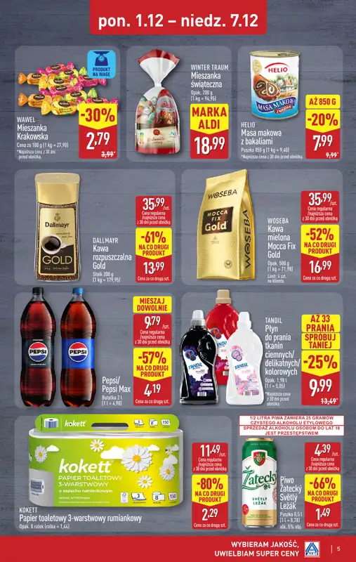 Aldi - gazetka promocyjna Weekend super cen w Aldi! od czwartku 04.12 do niedzieli 07.12 - strona 5