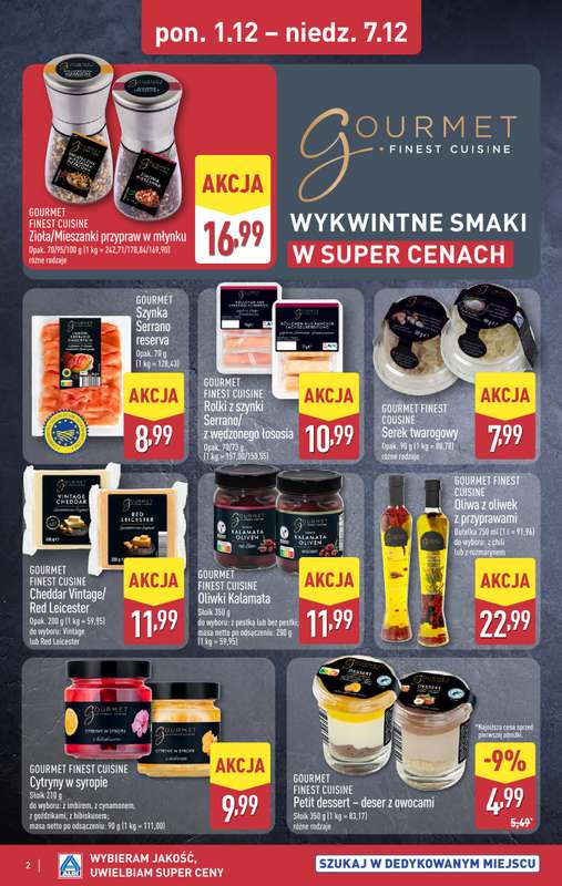 Aldi - gazetka promocyjna Wykwintne smaki w super cenach! od poniedziałku 01.12 do niedzieli 07.12 - strona 2